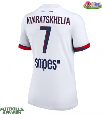 Paris Saint-Germain Khvicha Kvaratskhelia #7 Bortatröja Kvinnor 2025-26 Kortärmad